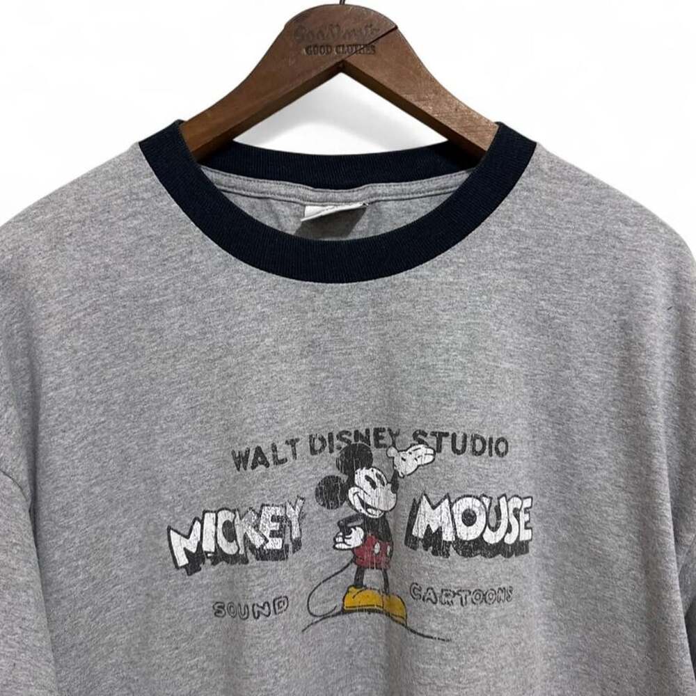 Disney Store Vintage Mickey Mouse Walt Disney Studio Sound Cartoons Ringer T-Shi
